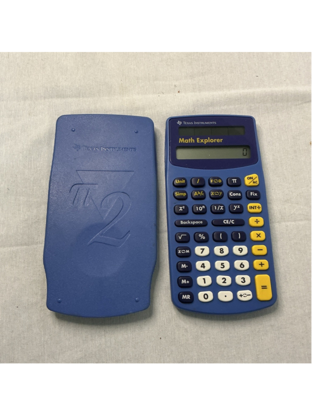 Texas Instruments Math Explorer Calculator W/ Cover Tested Works - Picture 2 of 3